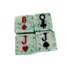 Vintage TRIPOLY DICE 4 DIE  Replacements Old Red Black